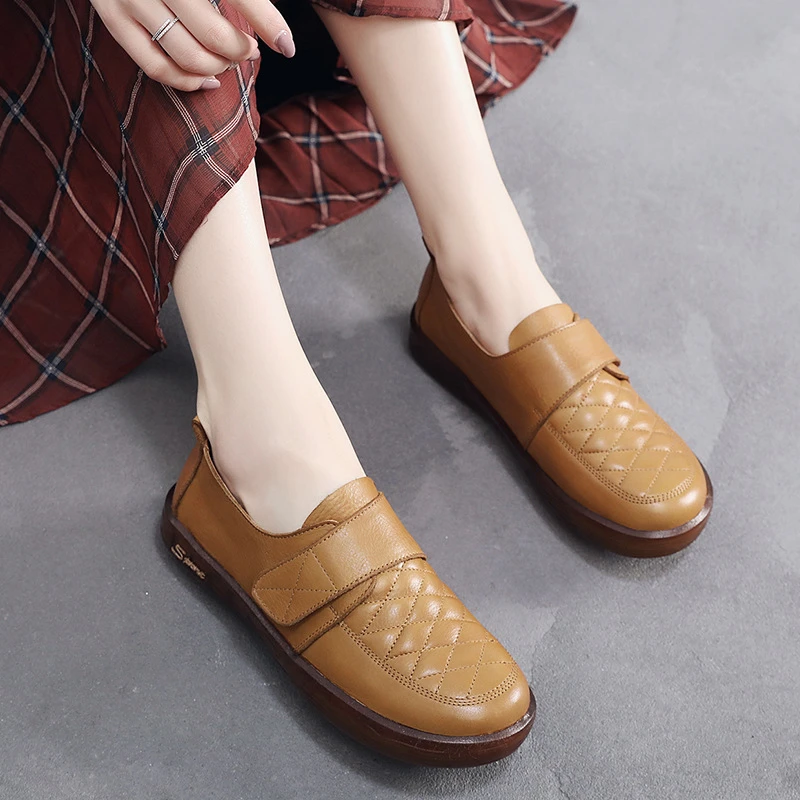 1软底女鞋2022春季新款复古手工真皮女鞋百搭头层牛皮176-5