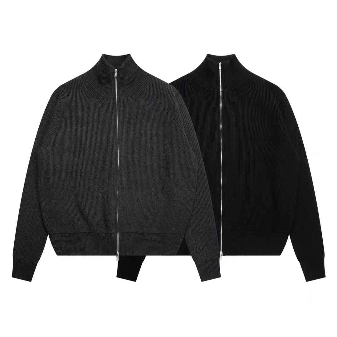 （双拉链）小众设计师潮牌男女同款双拉链高领毛衣