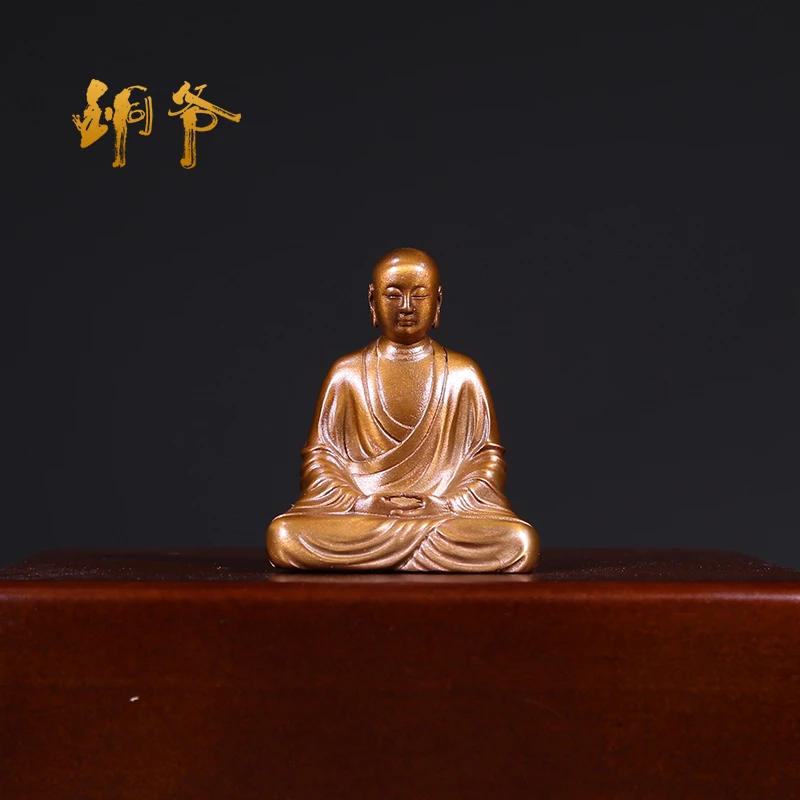 铜爷4#地藏王 紫铜摆件掌心手工供奉摆件装饰铸造国风工艺