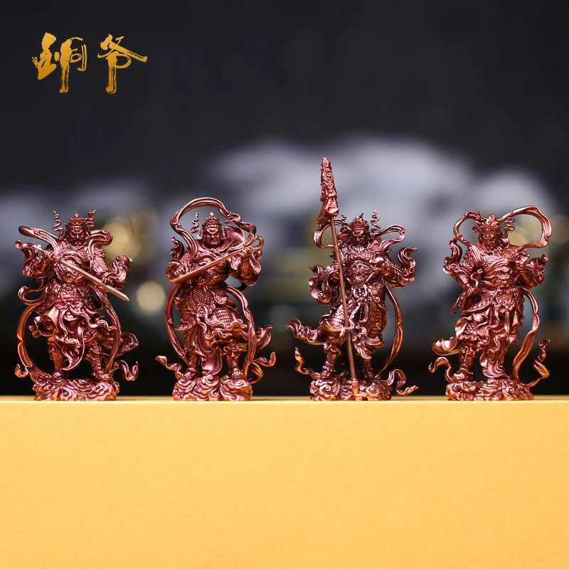 铜爷8#四大天王紫铜摆件工艺精美经典禅意铸造手工国风艺术