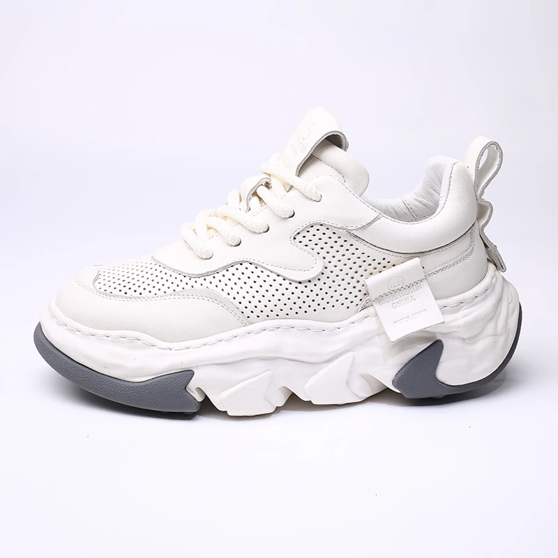 2024女款黑骑士真皮牛皮夏季透气懒人增高时尚头层牛皮鞋39051