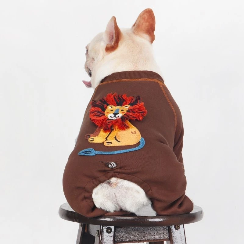 2024秋冬新款狗狗四脚衣服宠物博美法斗巴哥小型犬服装秋季连体衣