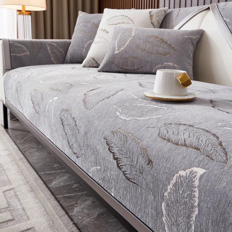 芊叶雪尼尔沙发垫四季通用2025新款轻奢高级感坐垫子沙发套罩盖布