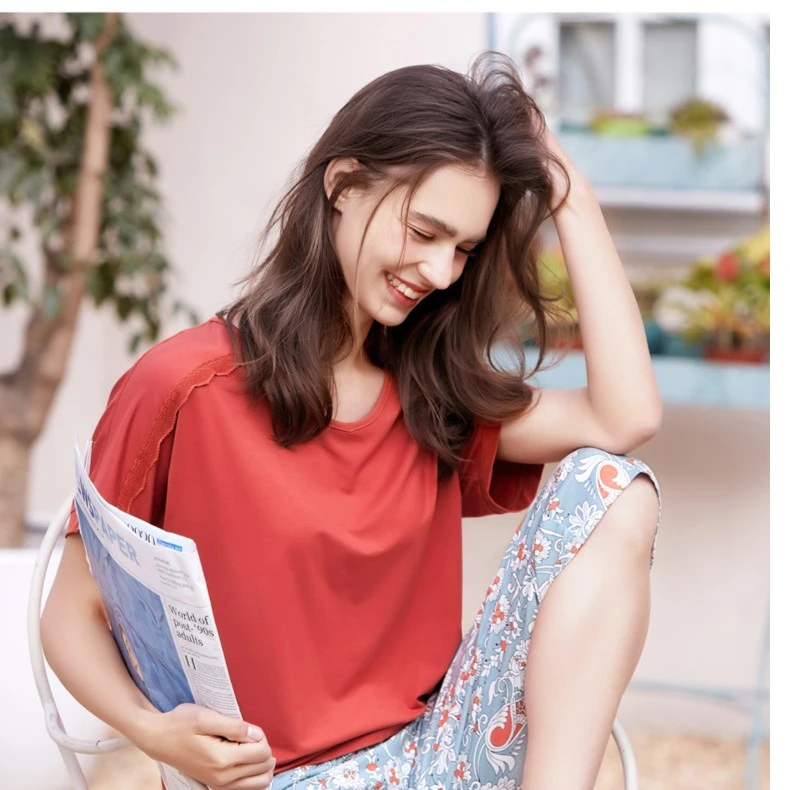 雪仙丽12111022女款休闲时尚家居服可外穿