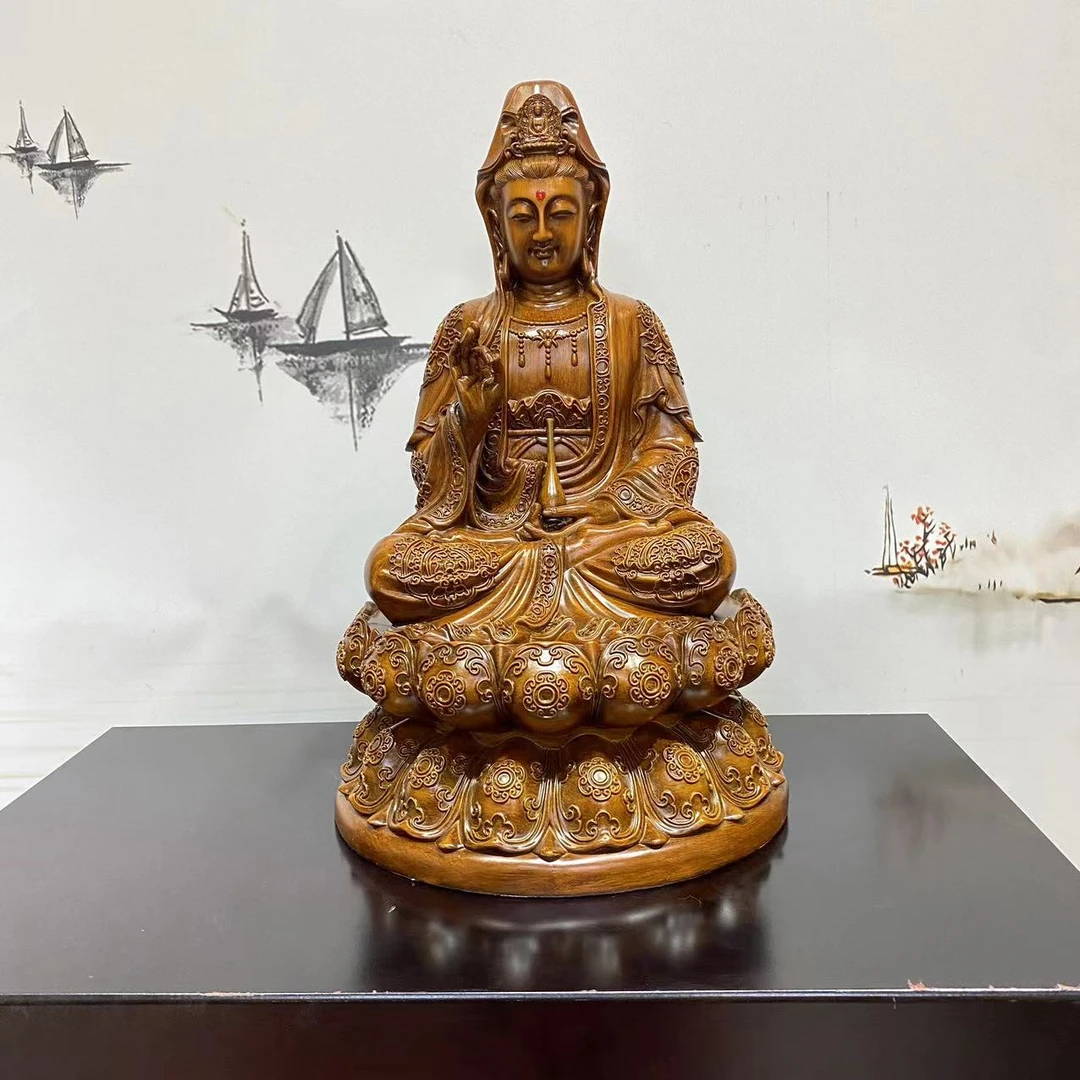 坐莲观音高档家具摆件