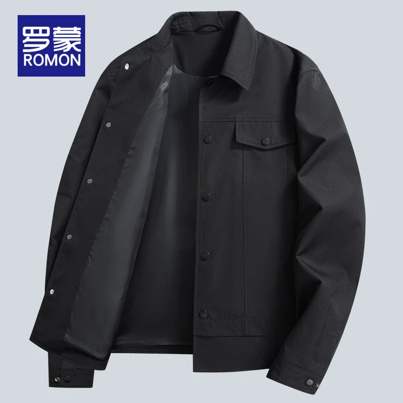 罗蒙男士夹克男款爆款2025新款秋冬款潮牌高端男装百搭工装外套男
