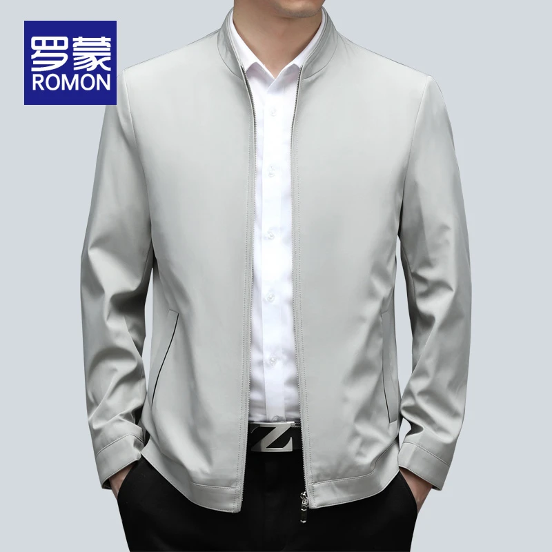 罗蒙男士立领夹克休闲商务行政外套男款2025新款春秋款时尚上衣男