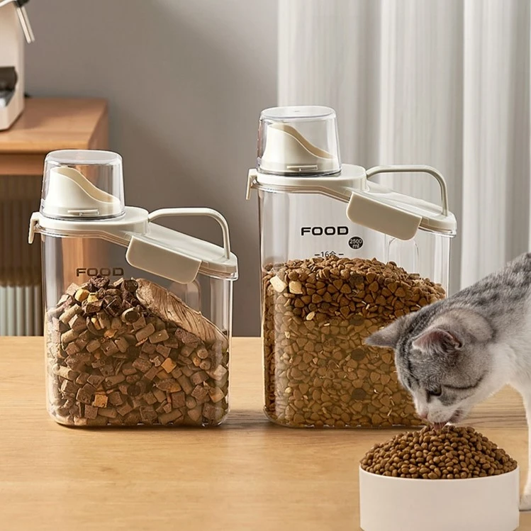 猫粮储存桶存放狗粮加厚防潮罐方便猫咪粮食存储收纳盒储粮桶密封