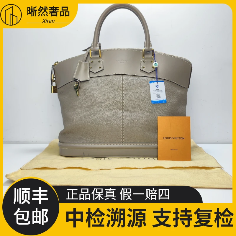 99新 LouisVuitton/路易威登 女士经典灰色大号手提包二奢托特包