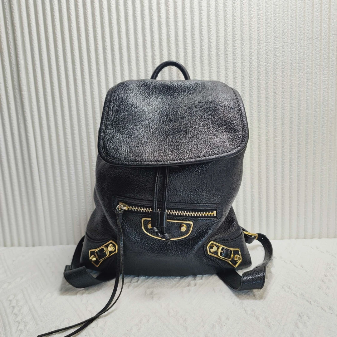 95新 Balenciaga/巴黎世家 女士经典时尚city机车双肩二奢包包