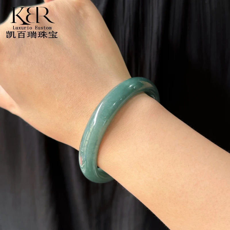 新款天然A货翡翠手镯镯子多样性发/单只简约大气百搭 KBR0811001