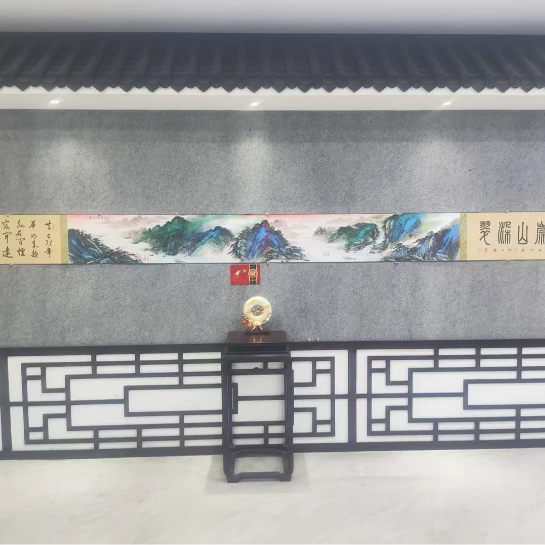 何江熊【崇山染翠】手绘5米长卷 书画院
