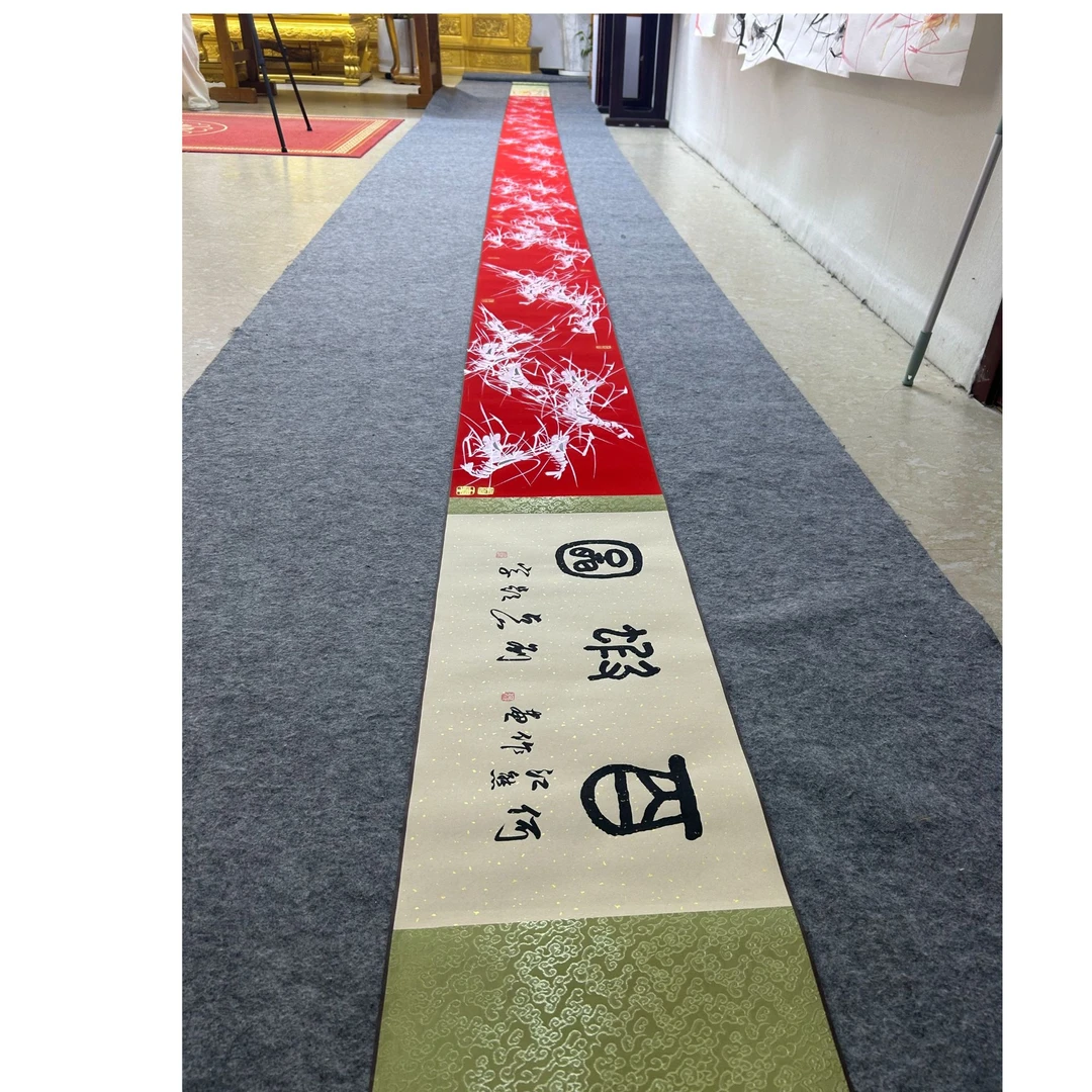 长卷《百虾图》 红银  何江熊 十米长卷 国画