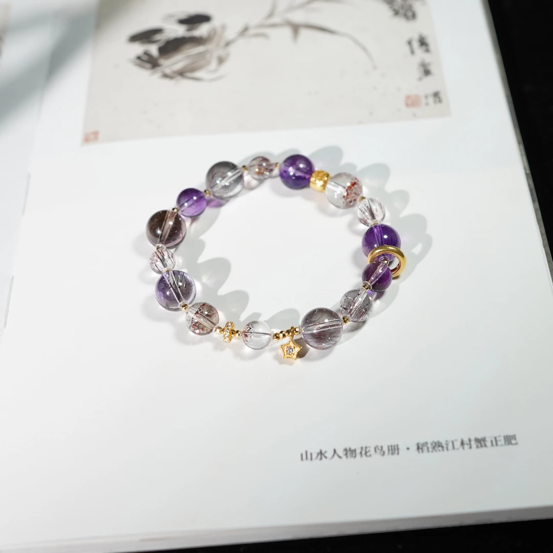 【璃晶】水晶*手串*18k晶镶嵌