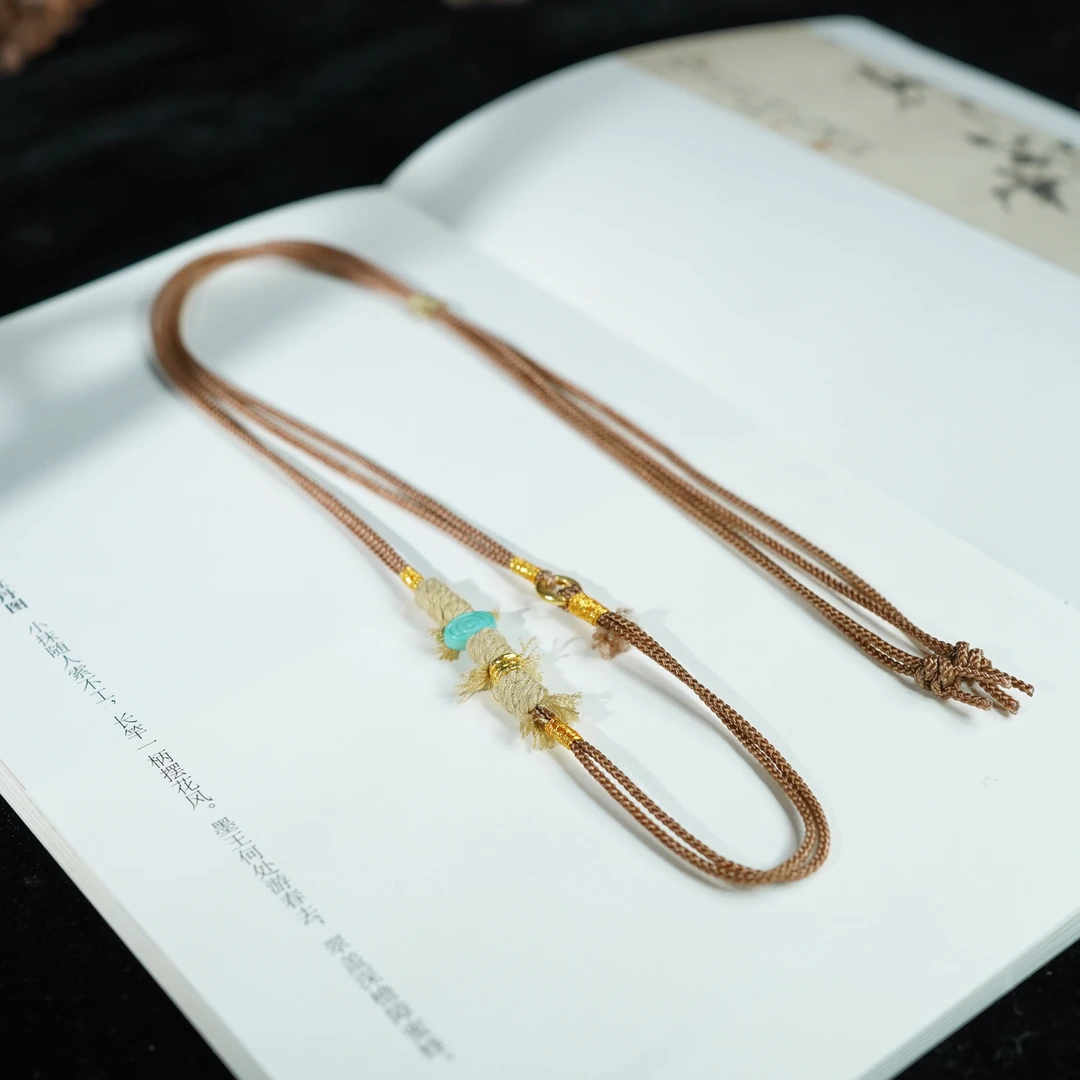 【岁与】绿松石*18k金镶嵌万能手工百搭绳