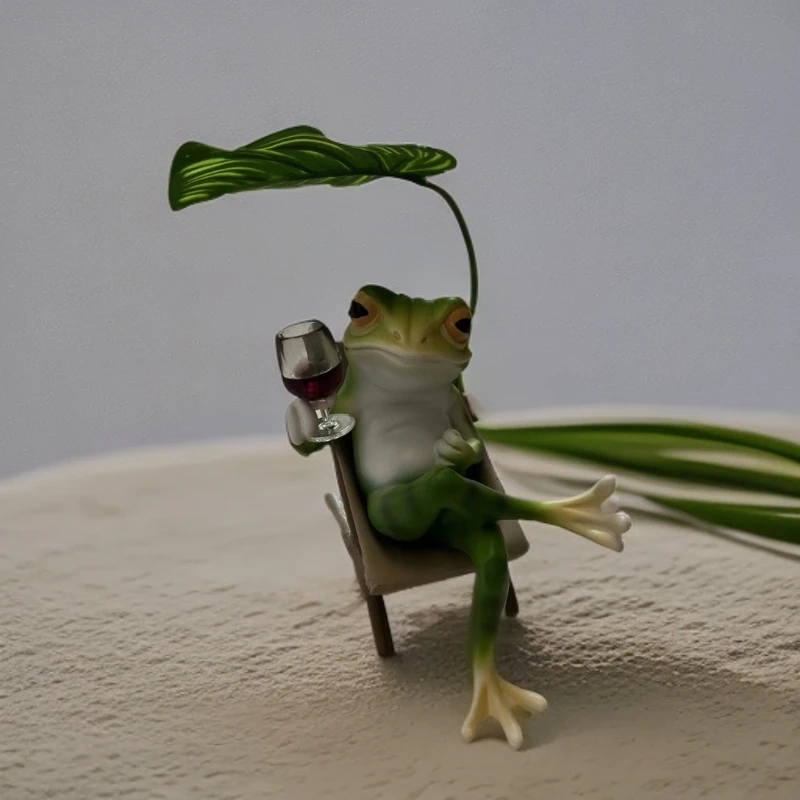 史克森创意躺椅雕塑可爱动物治愈系手工雕刻阳台网红家居装饰品