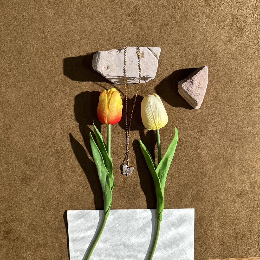 合金项链 高级感满镶蝴蝶项链A045