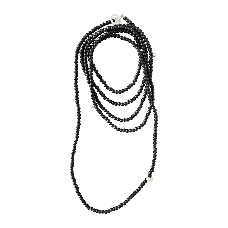 吊坠925银木质 Feng Sheng小众设计款 黑色项链 手工复古