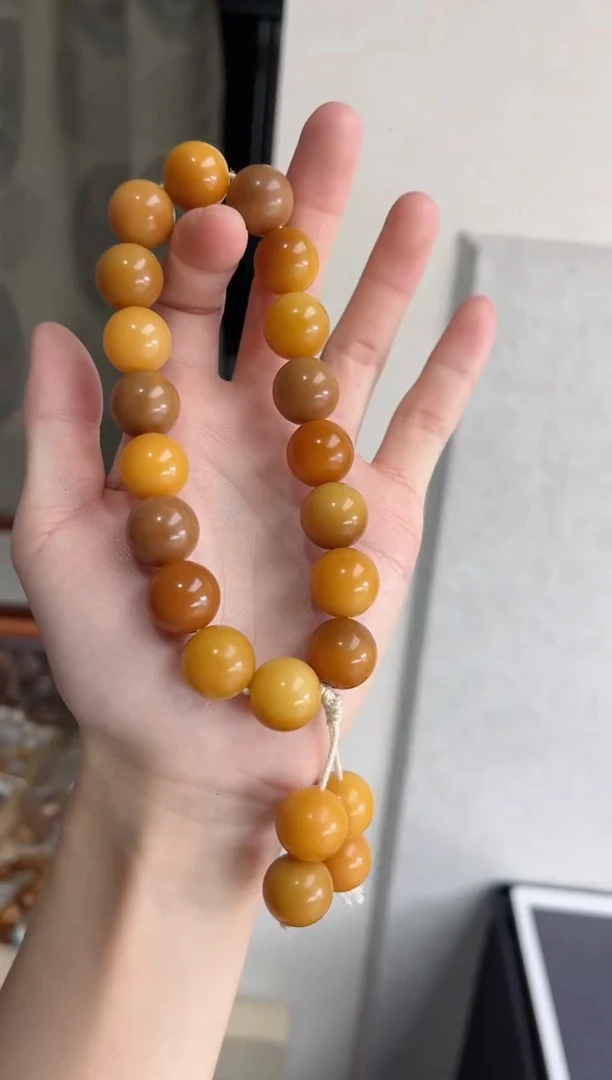 【闪购商品】菩提根/象牙果吊坠干磨深色圆珠手持14mmR68