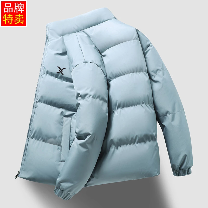 品牌纯色面包服棉衣男士秋冬季加厚保暖休闲宽松情侣立领短款外套