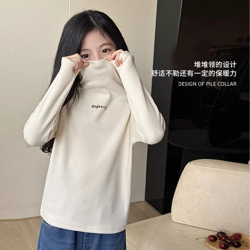 陈大猪女童黑科技德绒自发热的打底衫百搭长袖T恤  GSD3880-LUSON
