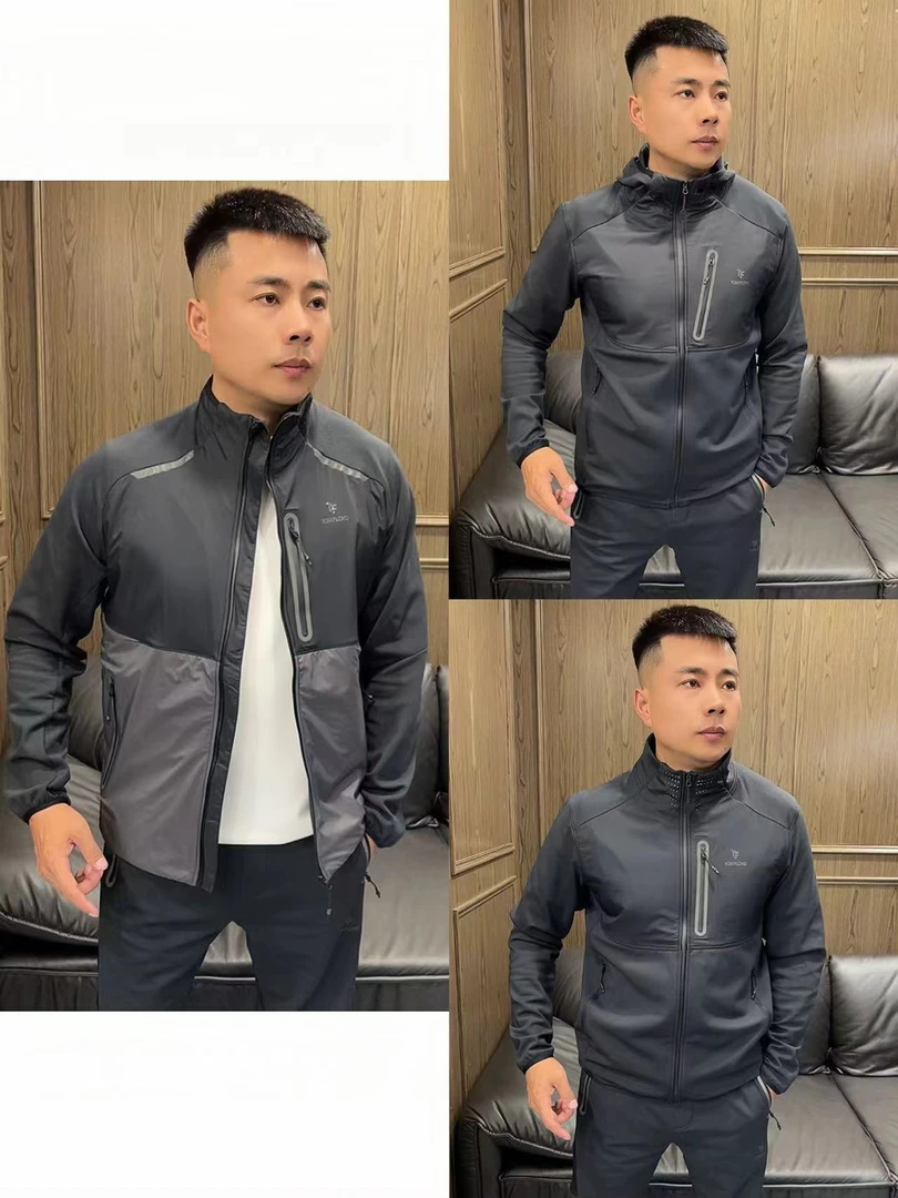 《汤姆弗罗特》TF2024男士秋冬商务休闲轻户外拉绒加厚休闲运动套装