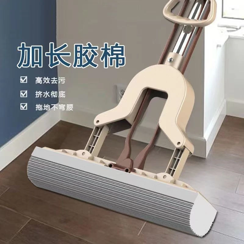 【好物推荐】大尺寸免手洗胶棉拖把家用卫生间大号吸水拖地加长去污