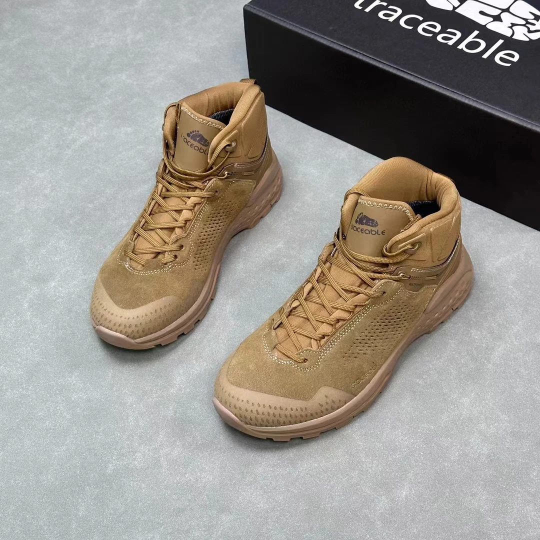 2351线下2000+中帮防水战术靴轻量化户外防滑缓震越野徒步鞋男