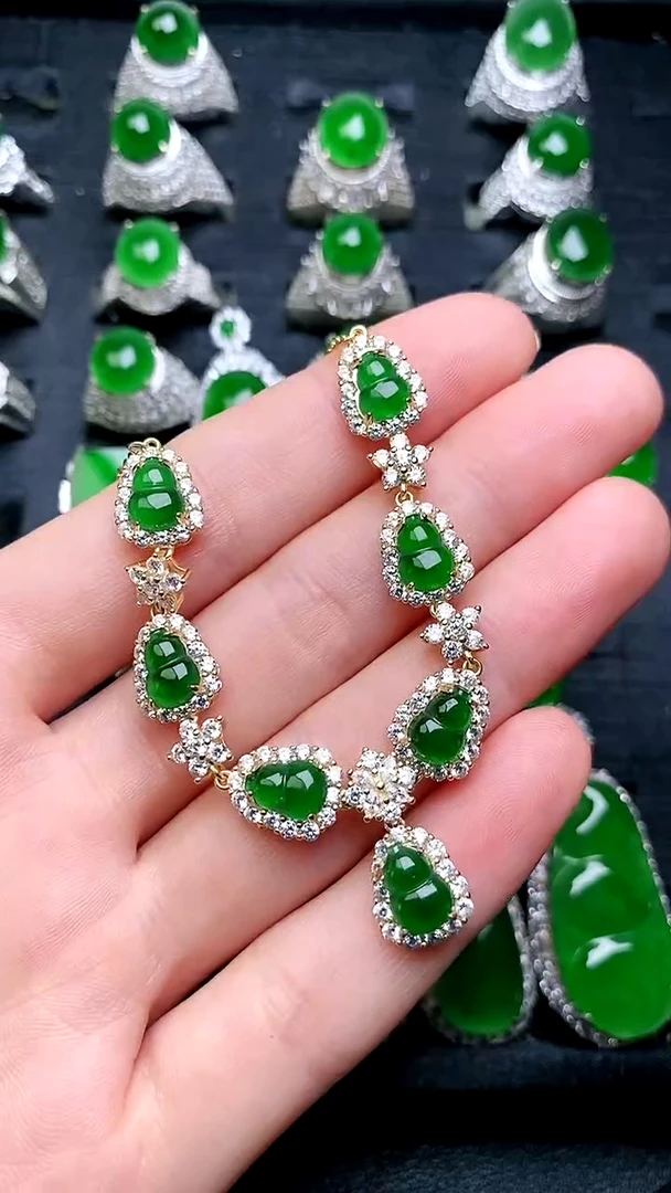 【闪购商品】翡翠项链银S925镶嵌项链