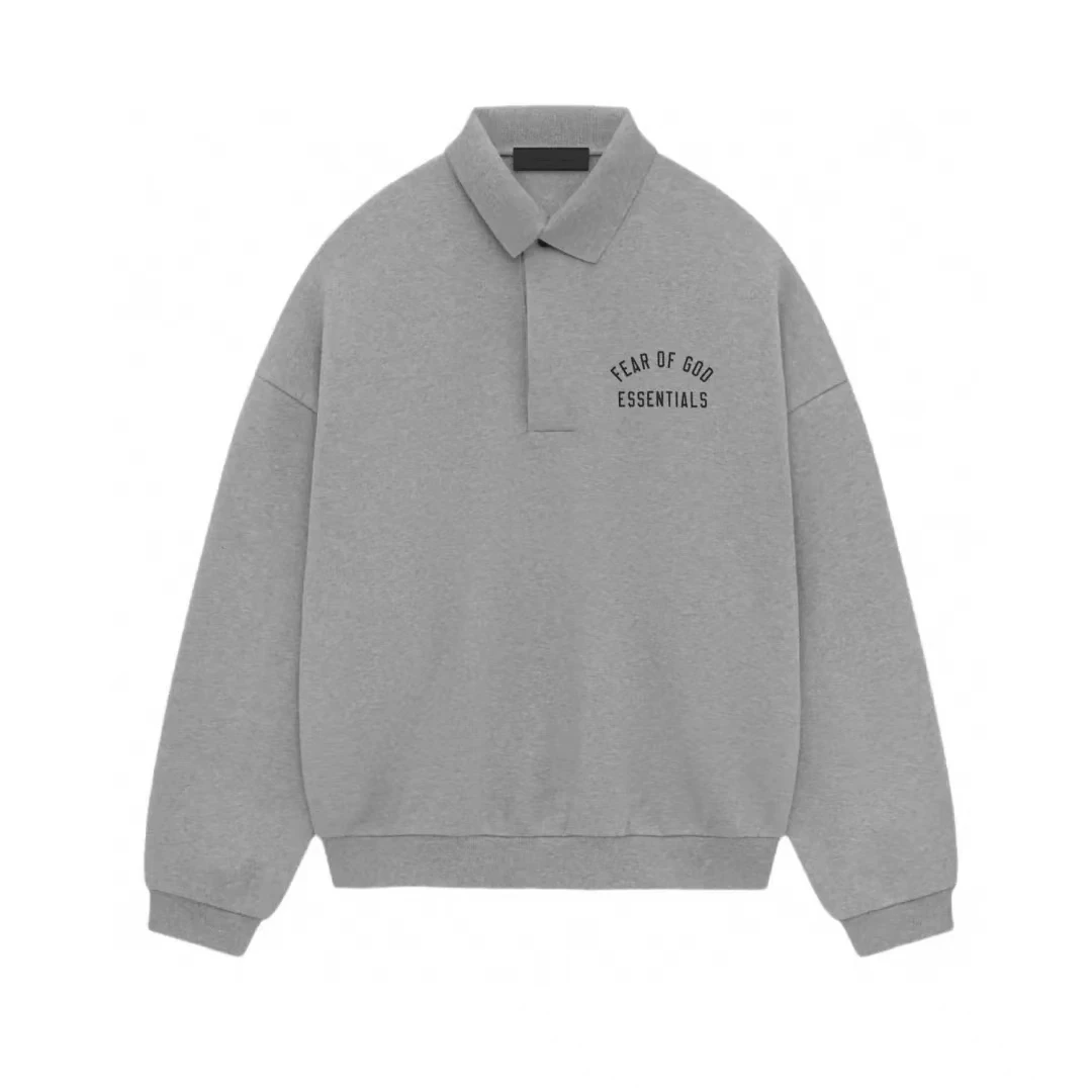 ESSENTIALS SS24新款 POLO卫衣男士长袖运动休闲宽松灰色秋冬