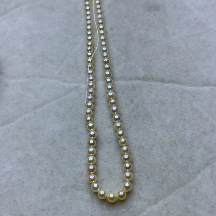 【闪购商品】海水珍珠颈饰18K金镶嵌3.5-4羽皇金项链