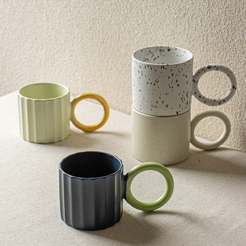 YE HOME【温柔治愈系马克杯】北欧风陶瓷大耳朵牛奶杯咖啡杯 微瑕