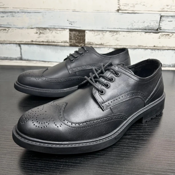 皮鞋男新郎鞋子正装真皮潮流黑色雕花英伦休闲增高男士结婚青年