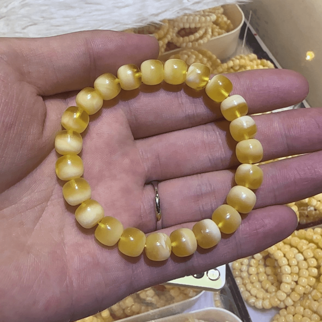 【闪购商品】琥珀手链未镶嵌梅**点