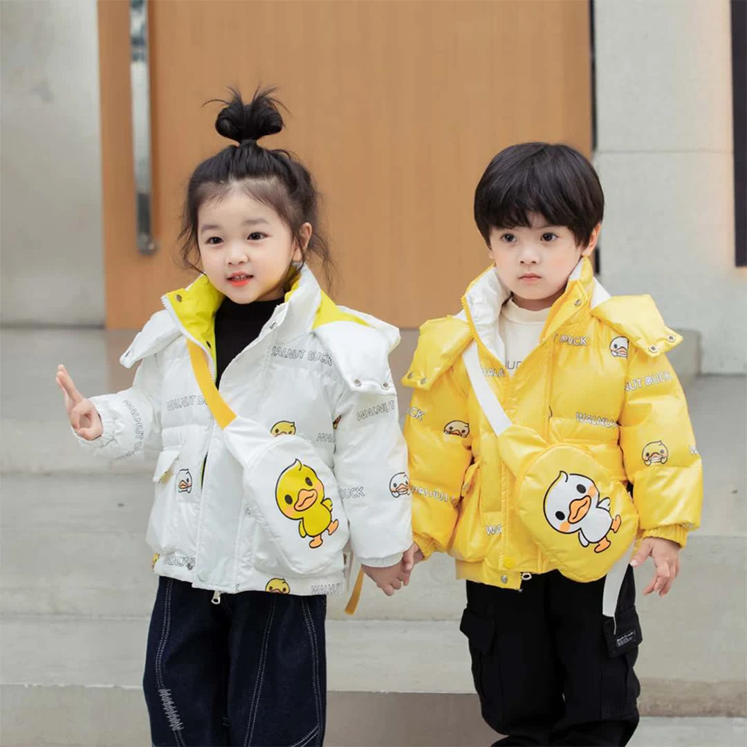 三防免洗小黄鸭羽绒服韩版外套加厚童装-1065-1