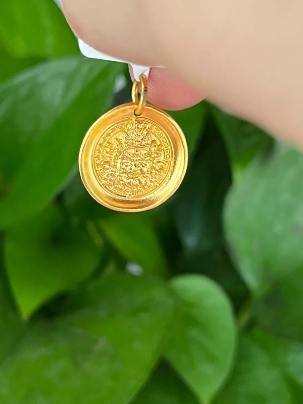 足金999黄财神吊坠