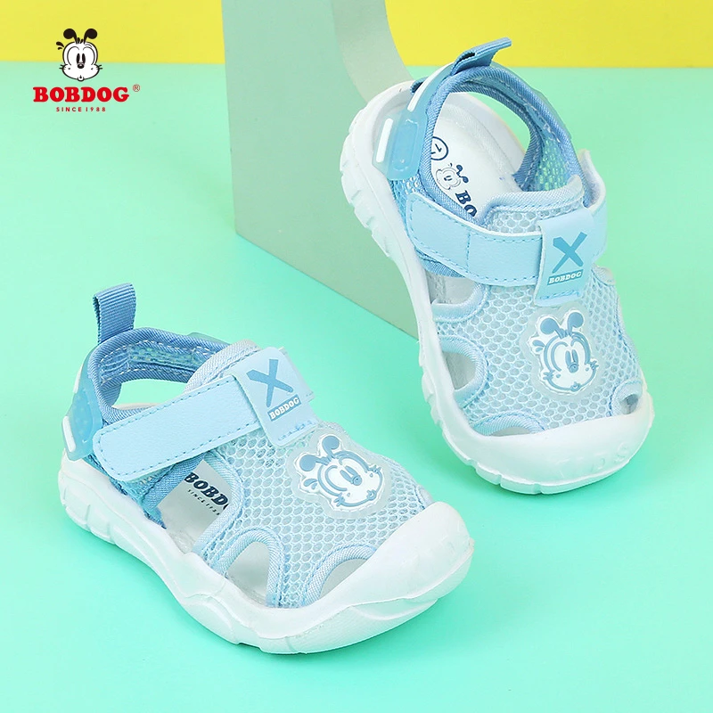 巴布豆男童宝宝凉鞋包头夏季1-3岁婴幼儿童鞋子防滑软底学步鞋