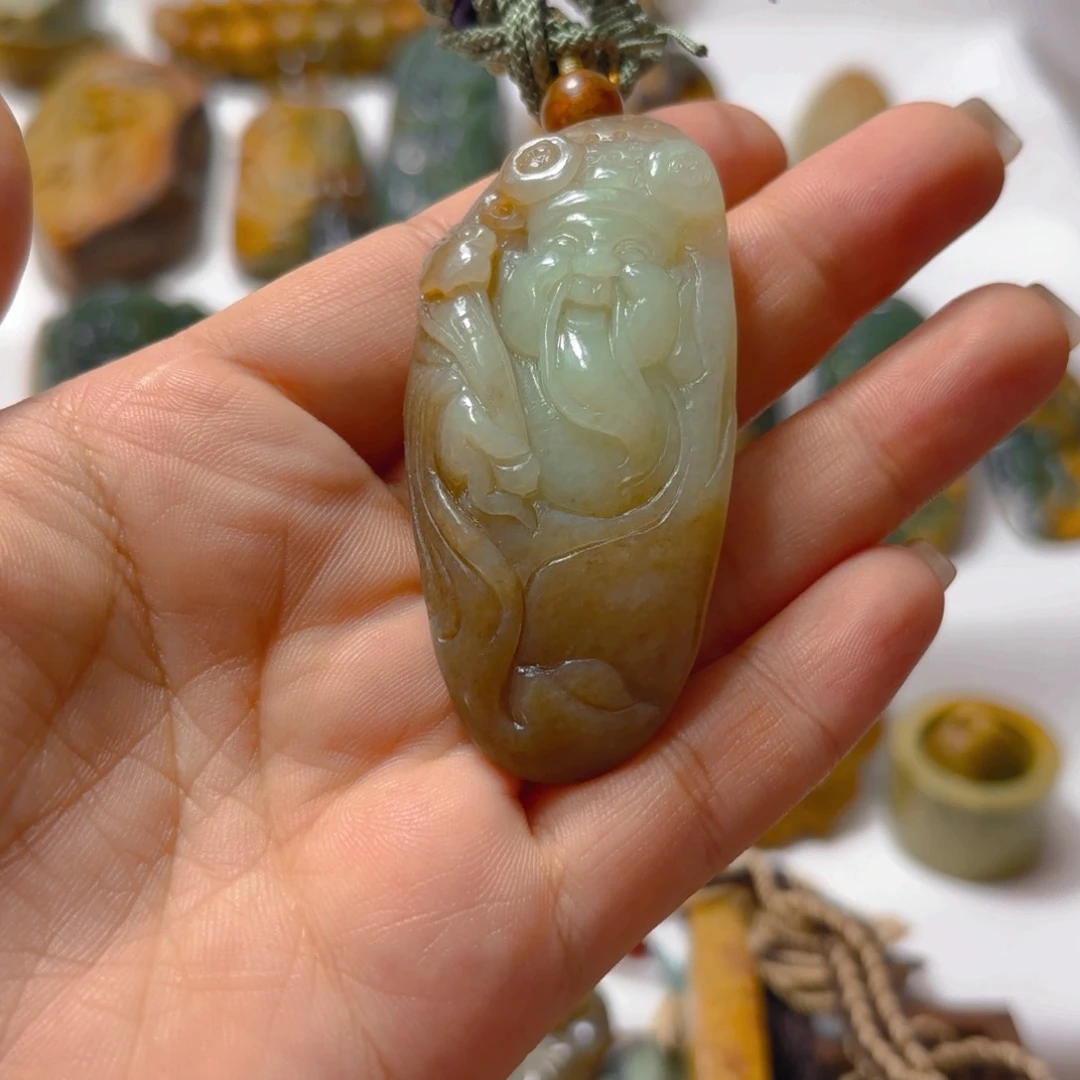 岫岩河磨玉(透闪石质玉)挂件未镶嵌火*凰