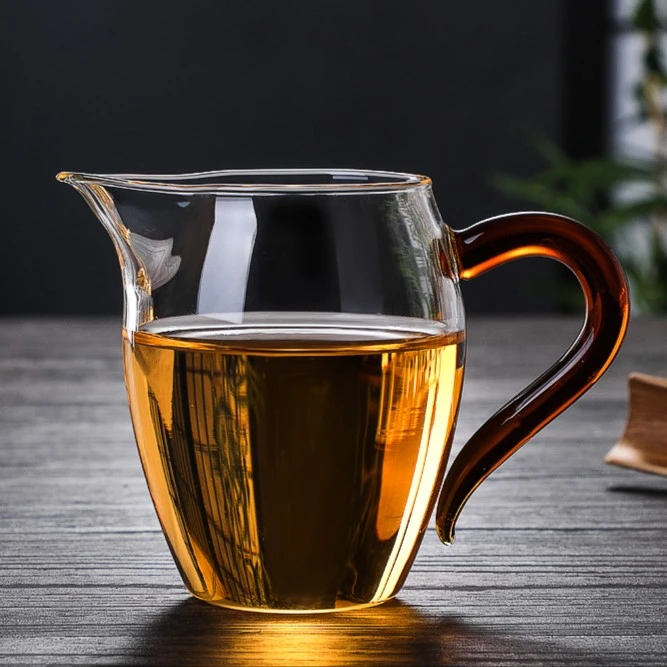 【加厚】高硼硅透明玻璃耐热公道杯分茶器公杯350ml 可选滤网家用