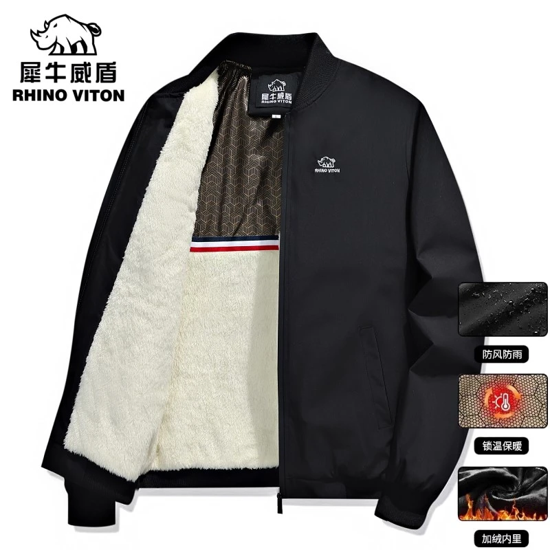 五防刺绣4.0石墨烯黑金升级加绒加厚棒球领夹克J799-T7