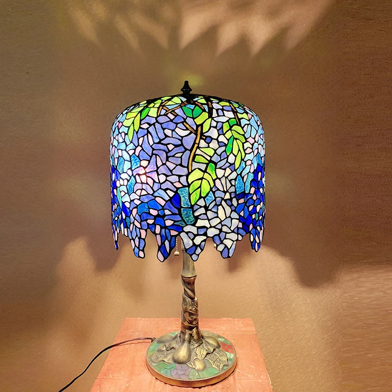 【紫藤】美式乡村帝凡尼原创复刻全铜古董传承收藏精品台灯落地灯