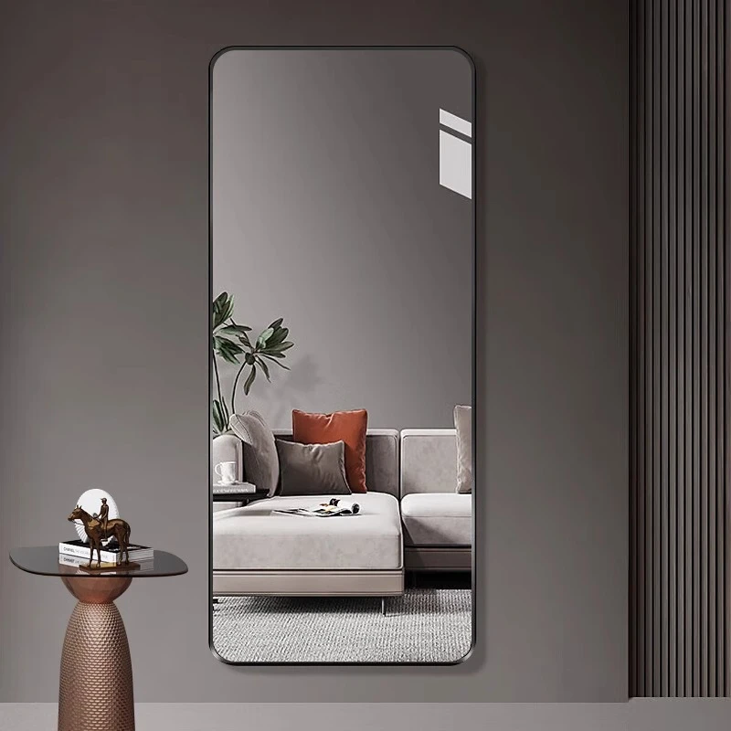 免打孔全身镜贴墙自粘贴玄关家用卧室女生穿衣镜落地式壁挂试衣镜