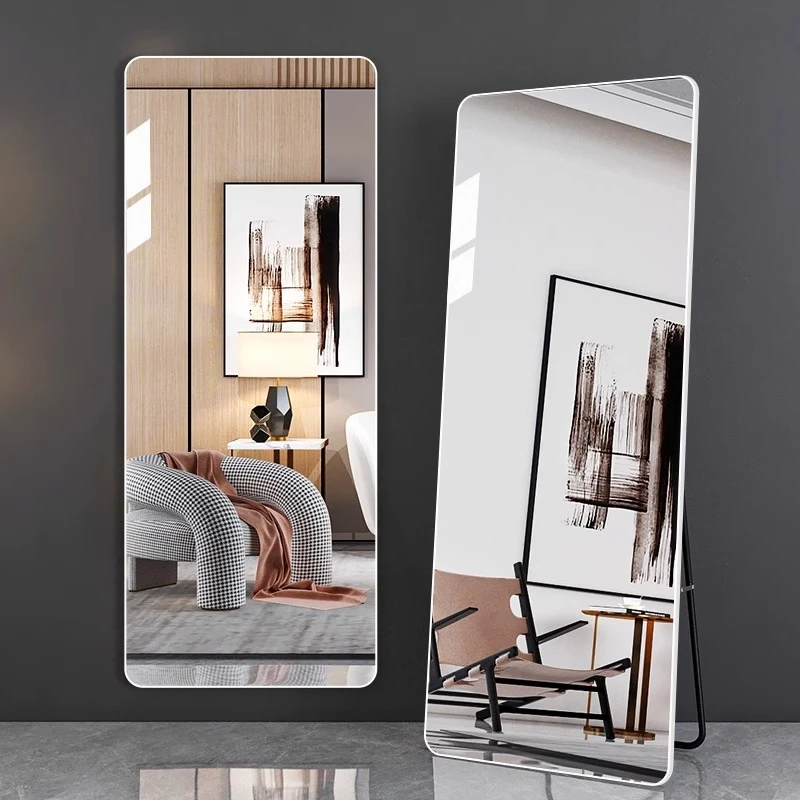 全身镜落地式家用穿衣镜立式可移动立体镜卧室试衣镜服装店落地镜