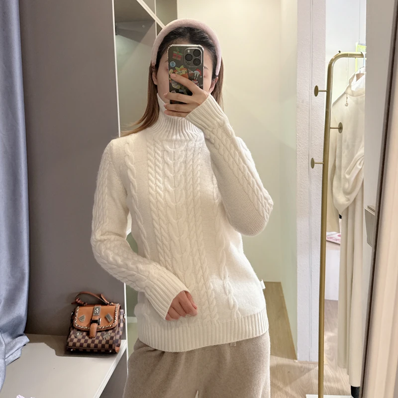 重磅加厚高领羊绒衫女