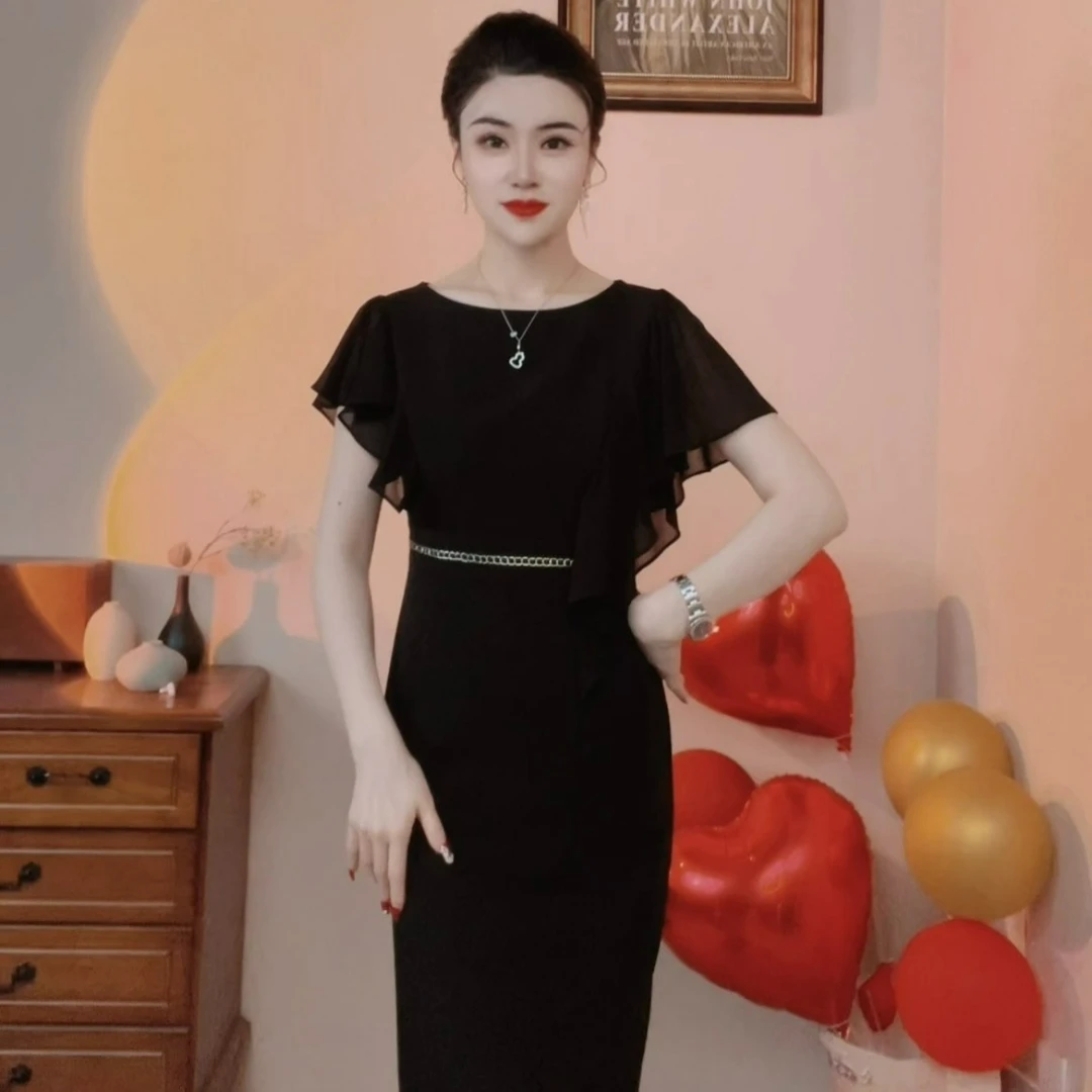 【潼潼严选】名媛优雅法式赫本风夏季修身连衣裙#T29-6