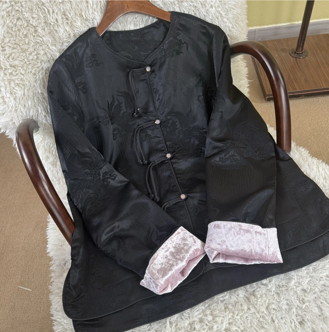 [大季原创]A329春季新中式长袖宽松薄外套女时尚国风复古女装