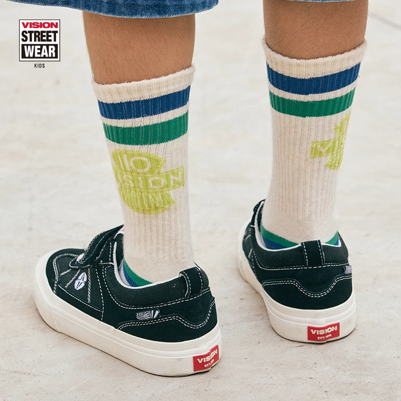 【赠品】KIDS 美式复古撞色复刻图案中筒袜运动童袜