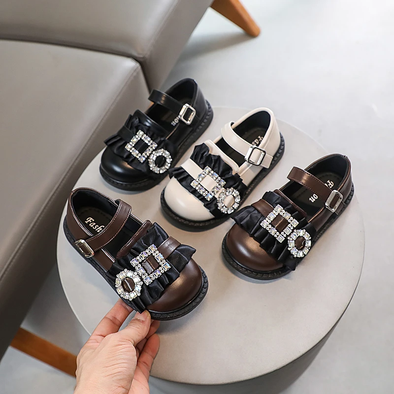 儿童百塔英伦风小皮鞋2024春季新款女童洛丽塔软底公主单鞋FK-117