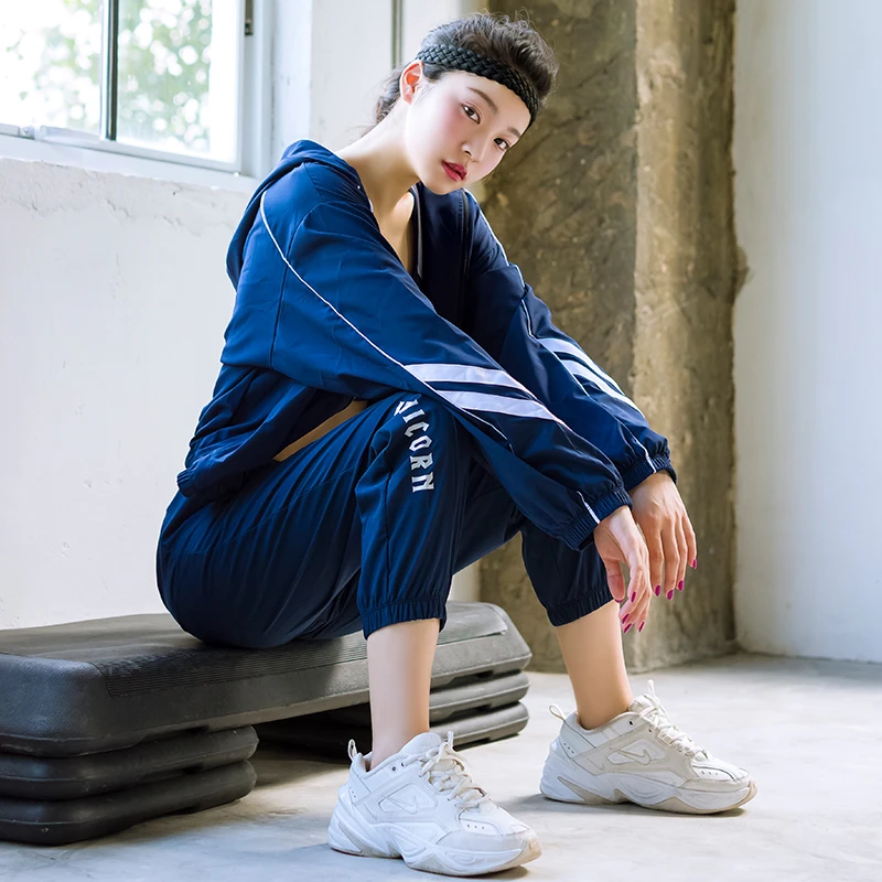 跑步运动套装女大码健身房户外训练打球有氧跳操瑜伽服大码速干衣