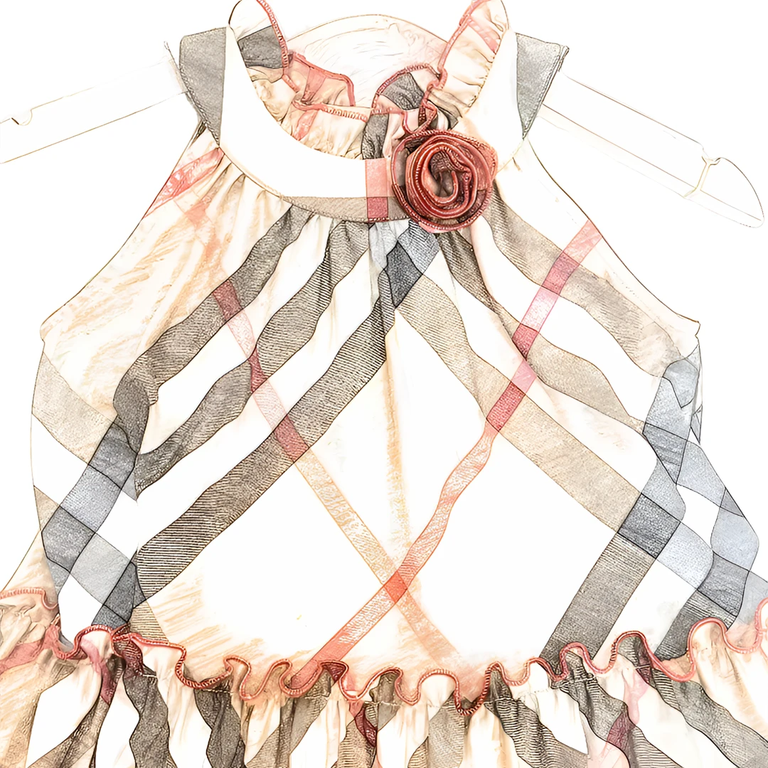 红色玫瑰花连衣裙（88805）